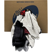Western Wiper Rags Box, Fleece, Mix Colours, 20 lbs. Les Distributions ICE