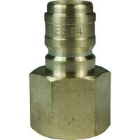 DQC E-Series Straight Through Interchange Plug, Brass, 3/4", Female NPTF, 1700 PSI Les Distributions ICE