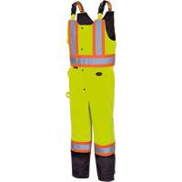 5041BB Waterproof Quilted Bib Pants, Polyester, Large, High Visibility Lime-Yellow Les Distributions ICE