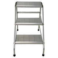 Escabeau en aluminium, 3 marches, 34-9/16" x 22-13/16" x Hauteur 30" Les Distributions ICE