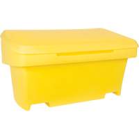 Heavy-Duty Outdoor Salt and Sand Storage Container, 24" x 48" x 24", 10 cu. Ft., Yellow Les Distributions ICE