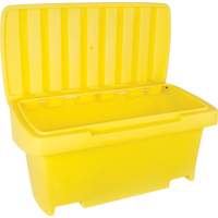 Heavy-Duty Outdoor Salt and Sand Storage Container, 24" x 48" x 24", 10 cu. Ft., Yellow Les Distributions ICE