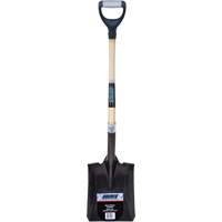 Heavy-Duty Square Shovel, Hardwood, Carbon Steel Blade, D-Grip Handle, 30" Long Les Distributions ICE
