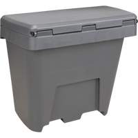 Bacs d'entreposage pour sel & sable, Avec Moraillon, 21" x 27" x 26", 4,24 pi³, Gris Les Distributions ICE