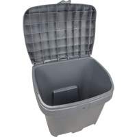 Bacs d'entreposage pour sel & sable, Avec Moraillon, 21" x 27" x 26", 4,24 pi³, Gris Les Distributions ICE