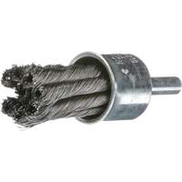 Knot Wire End Brush, 1" Dia., 0.02" Wire Dia., 1/4" Shank Les Distributions ICE