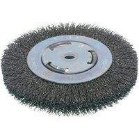 Economy Crimped Wire Wheel Brushes - Medium Face, 8" Dia., 0.014 Fill, 2" Arbor Les Distributions ICE
