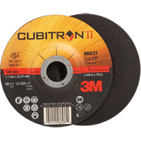 Meules &agrave; tronçonner Cubitron II, 5" x 0,045", Arbre de 7/8", Type 27, C&eacute;ramique, 12250 Tr/min Les Distributions ICE