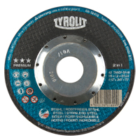 Meule &agrave; tronçonner 2-en-1 de premi&egrave;re qualit&eacute; Thincut, 4-1/2" x 0,045", Arbre de 7/8", Type 27, Oxyde d'aluminium, 13 300 Tr/min Les Distributions ICE