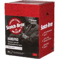 Tampons manuels Scotch-Brite 7447, Oxyde d'aluminium, 9" x 6", Grain Tr&egrave;s fin Les Distributions ICE