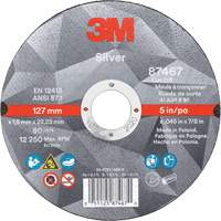 Meule &agrave; tronçonner Silver, 5" x 0,045", Arbre de 7/8", Type 1, C&eacute;ramique, 12250 Tr/min Les Distributions ICE