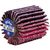 Threaded Mini Flap Wheel, Ceramic Alumina, 40 Grit, 1" x 1" x 1/4"-20 Les Distributions ICE