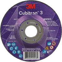 Cubitron 3 meule a moyeu d&eacute;port&eacute;, 4-1/2" x 1/4", Arbre 7/8", C&eacute;ramique, Type T27 Les Distributions ICE