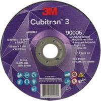 Meule a moyeu d&eacute;port&eacute; Cubitron 3, 6" x 1/4", Arbre 7/8", C&eacute;ramique, Type T27 Les Distributions ICE