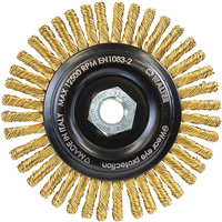Brosse m&eacute;tallique &agrave; touret sans cr&eacute;ation d'&eacute;tincelles, 6" dia. x 5/8"-11 arbre Les Distributions ICE