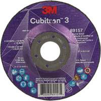 Meule &agrave; rectifier et &agrave; tronçonner Cubitron 3, 4-1/2" x 1/8", Arbre de 7/8", Type 27, Grain de 36, C&eacute;ramique Les Distributions ICE