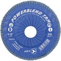 Disque &agrave; lamelles ajustables TRM Powerblend, 4-1/2" x 7/8", Type 29, Grain Z40, Zirconium Les Distributions ICE