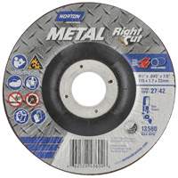 Metal RightCut Right Angle Cut-Off Wheel, 4-1/2" x 0.045", 7/8" Arbor, Type 27, Aluminum Oxide, 13580 RPM Les Distributions ICE