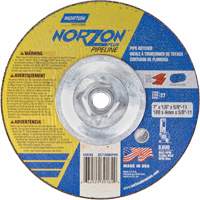 NorZon Plus SGZ Right Angle Cut-Off Wheel, 7" x 1/8", 5/8"-11 Arbor, Type 27/42, Ceramic Alumina, 8600 RPM Les Distributions ICE