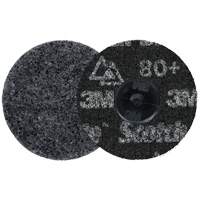 Meule robuste pour le conditionnement de pr&eacute;cision des surfaces Scotch-Brite Roloc, HD-DR, 3" dia., Grain 80+, C&eacute;ramique Les Distributions ICE