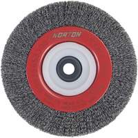 Crimped Bench Wheel, 6" Dia., 0.014" Fill, 1/2"-2 Arbor Les Distributions ICE