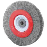 Crimped Bench Wheel, 8" Dia., 0.014" Fill, 1/2"-2 Arbor Les Distributions ICE
