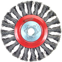 Standard Twist Wire Wheel, 4-1/2" Dia., 0.02" Fill, 5/8"-11 Arbor, Steel Les Distributions ICE