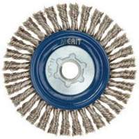 Stringer Bead Knot Wire Brush For Angle Grinders, 5" Dia., 0.02" Fill, 5/8"-11 Arbor, Stainless Steel Les Distributions ICE