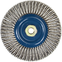 Stringer Bead Knot Wire Brush For Angle Grinders, 6" Dia., 0.02" Fill, 5/8"-11 Arbor, Stainless Steel Les Distributions ICE