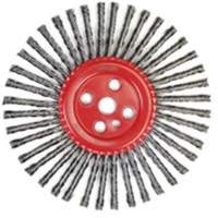 Stringer Bead Knot Wire Brush, 12" Dia., 0.035" Fill, 1" Arbor, Steel Les Distributions ICE
