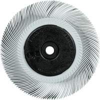 Brosse radiale en soies de pr&eacute;cision type C PN-RB avec rainure de clavette Scotch-Brite , C&eacute;ramique, Grain 120+, 6" dia. Les Distributions ICE