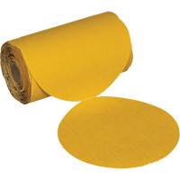 Stikit No Hole Gold Abrasive Disc Roll, 6" Dia., 220 Grit, Aluminum Oxide Les Distributions ICE