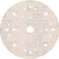 Disque abrasif dor&eacute; Hookit, dia 6", Grain 120, Oxyde d'aluminium, Poids C Les Distributions ICE