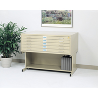 Classeurs en acier pour plans, 5 Tiroirs, 46-3/8" la x 35-3/8" p x 16-1/2" h Les Distributions ICE