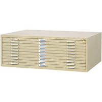 Classeurs en acier pour plans, 10 Tiroirs, 46-3/8" la x 35-3/8" p x 16-1/2" h Les Distributions ICE