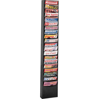 Pr&eacute;sentoirs, Stationnaire, 20 fentes, Acier, 13-1/8" la x 4-1/8" p x 58 1/2" h Les Distributions ICE