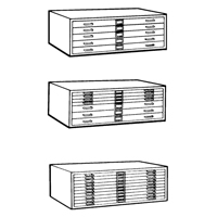 Classeurs en acier pour plans, 5 Tiroirs, 40-3/8" la x 29-3/8" p x 16-1/2" h Les Distributions ICE
