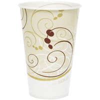 Disposable Cups, Paper, 12 oz., Multi-Colour Les Distributions ICE