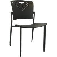 MaxX StaxX Stackable Chairs, Polypropylene, 17-1/4" High, 275 lbs. Capacity, Black Les Distributions ICE