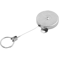 Porte-cl&eacute;s autor&eacute;tractables #487-HD, Chrome, C&acirc;ble 48", Fixation Support pour montage Les Distributions ICE