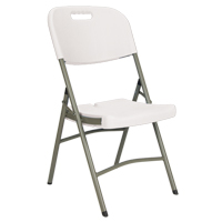 Folding Chairs, Polyethylene, White, 350 lbs. Weight Capacity Les Distributions ICE