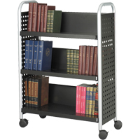Chariots pour livres Scoot, 200 lb Capacit&eacute;, Noir, 14-1/4" p x 33" la x 44-1/4" h, Acier Les Distributions ICE