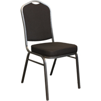 Chaises empilables, Tissu, Hauteur 37", Capacit&eacute; 275 lb, Noir Les Distributions ICE
