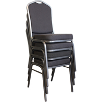 Chaises empilables, Tissu, Hauteur 37", Capacit&eacute; 275 lb, Noir Les Distributions ICE