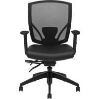 Multi-Tilter Arm Chairs, Vinyl, Black, 300 lbs. Capacity Les Distributions ICE