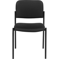 Armless Stacking Chairs, Fabric, 32" High, 300 lbs. Capacity, Black Les Distributions ICE