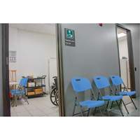 Folding Chair, Polyethylene, Blue, 350 lbs. Weight Capacity Les Distributions ICE