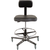 Chaise ergonomique industrielle TF160, Mobile, Ajustable Hauteur, Capacit&eacute; 300 lb Les Distributions ICE