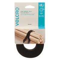 One-Wrap&reg; Fastener Tape, Hook & Loop, 12' x 3/4", Self-Grip, Black Les Distributions ICE