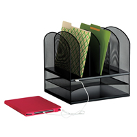 Organisateur de bureau avec alimentation USB Onyx Les Distributions ICE